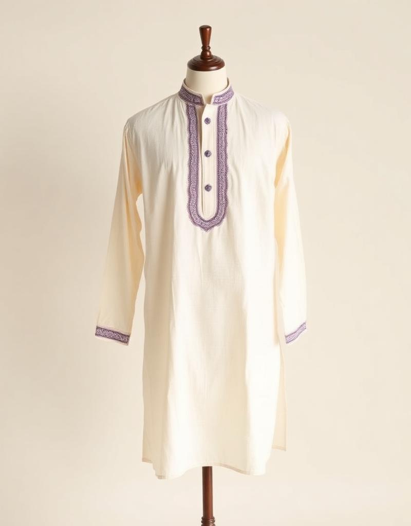 Cream Linen Kurta